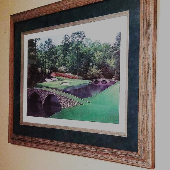 AUGUSTA NATIONAL GOLF COURSE HOME OF THE MASTERS, SIGNED PRO-FRAMED PRINT
